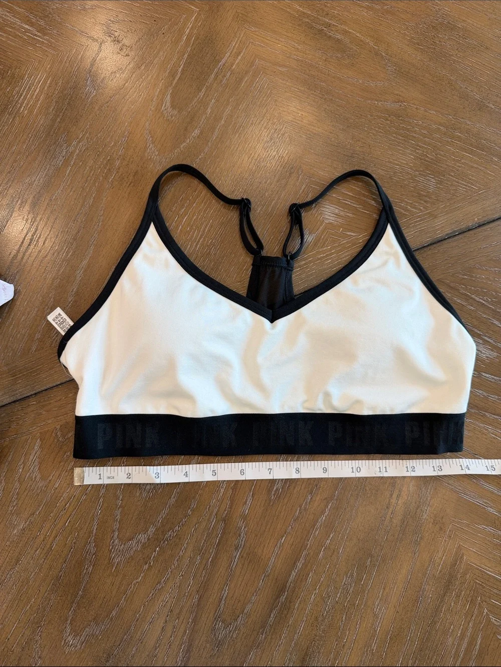 PINK Victoria's Secret White Bralette with Black Trim